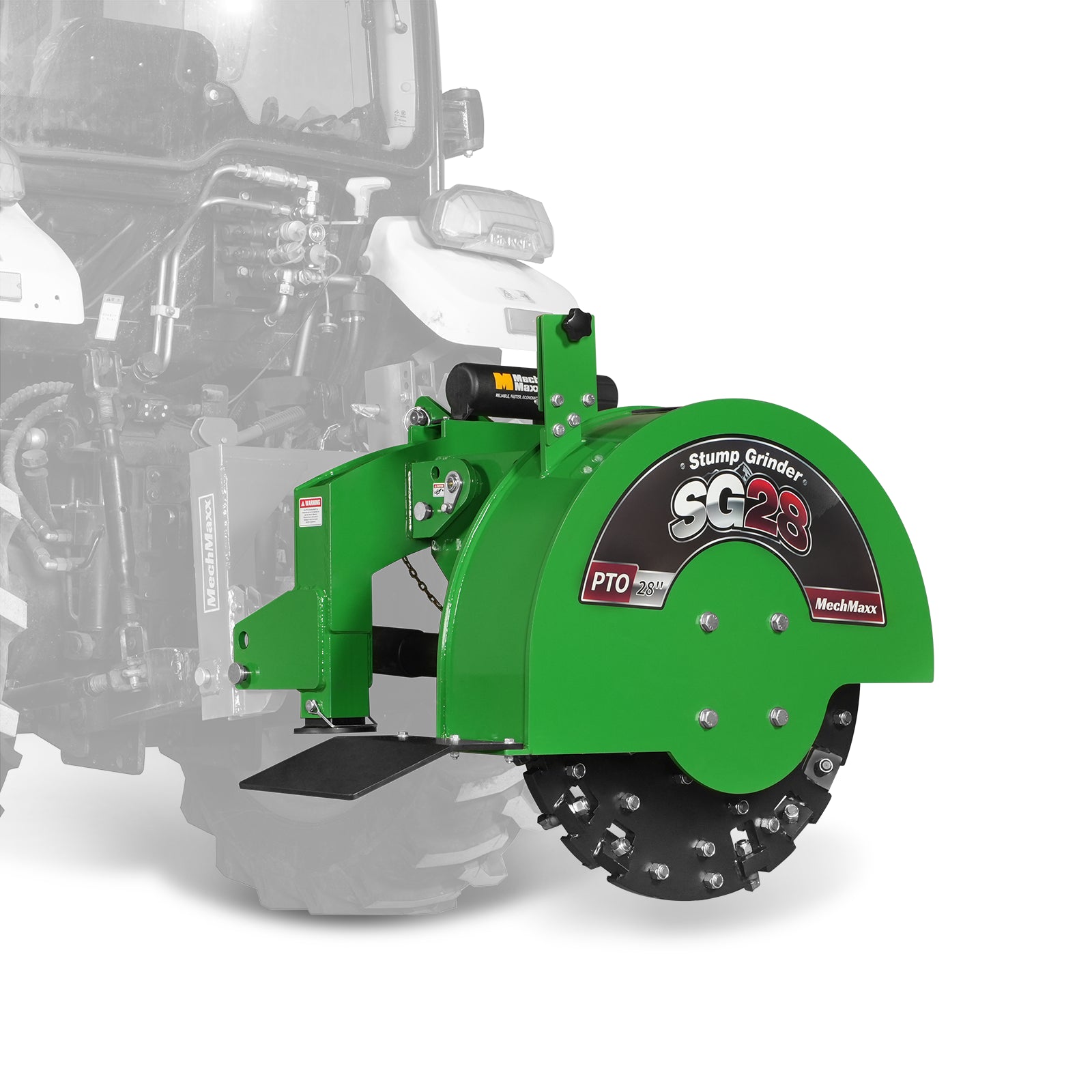 3-Point PTO Stump Grinder with 44 Carbide Teeth (PTO Shaft Included with Slip Clutch), for 35-80HP Tractor, SG28