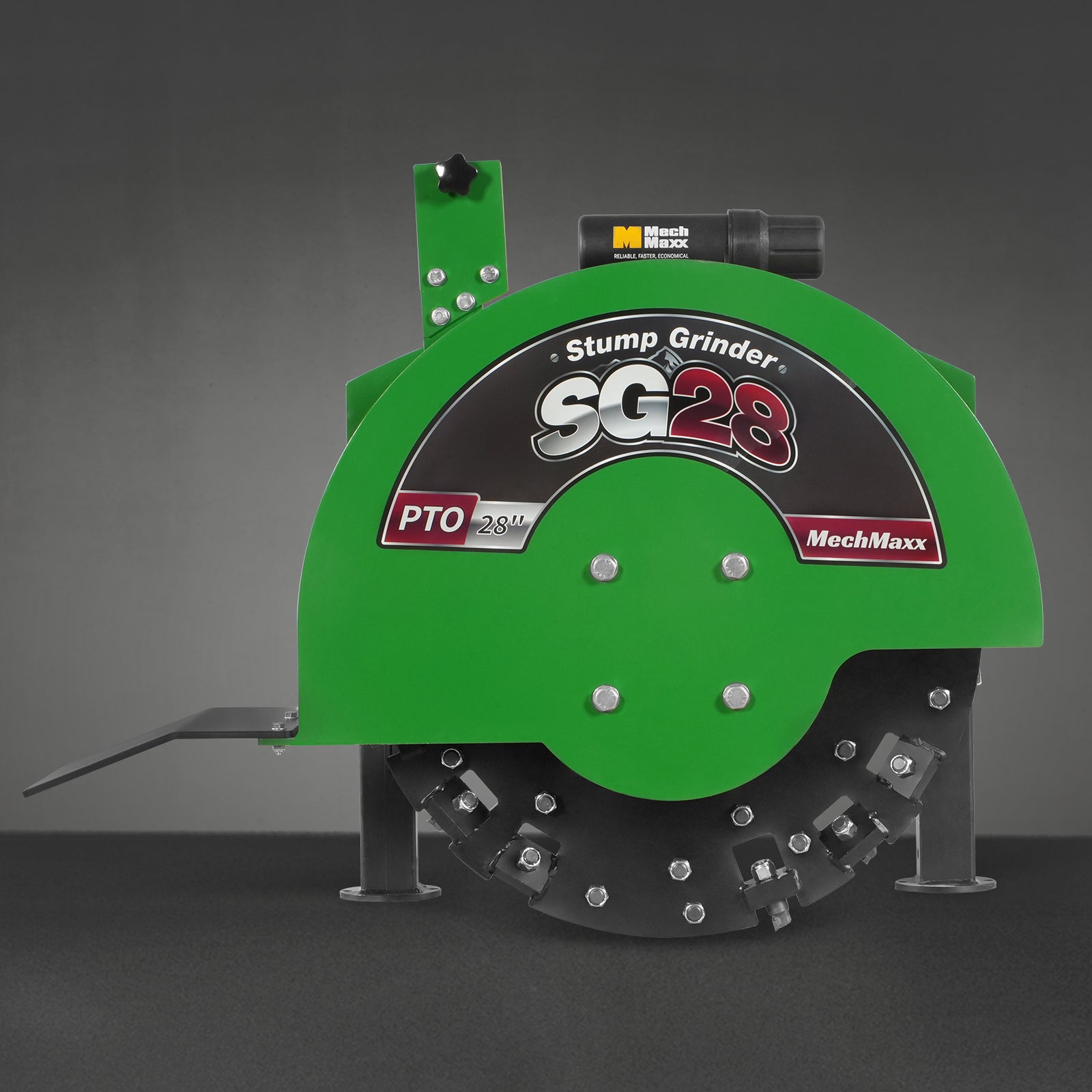 3-Point PTO Stump Grinder with 44 Carbide Teeth (PTO Shaft Included with Slip Clutch), for 35-80HP Tractor, SG28