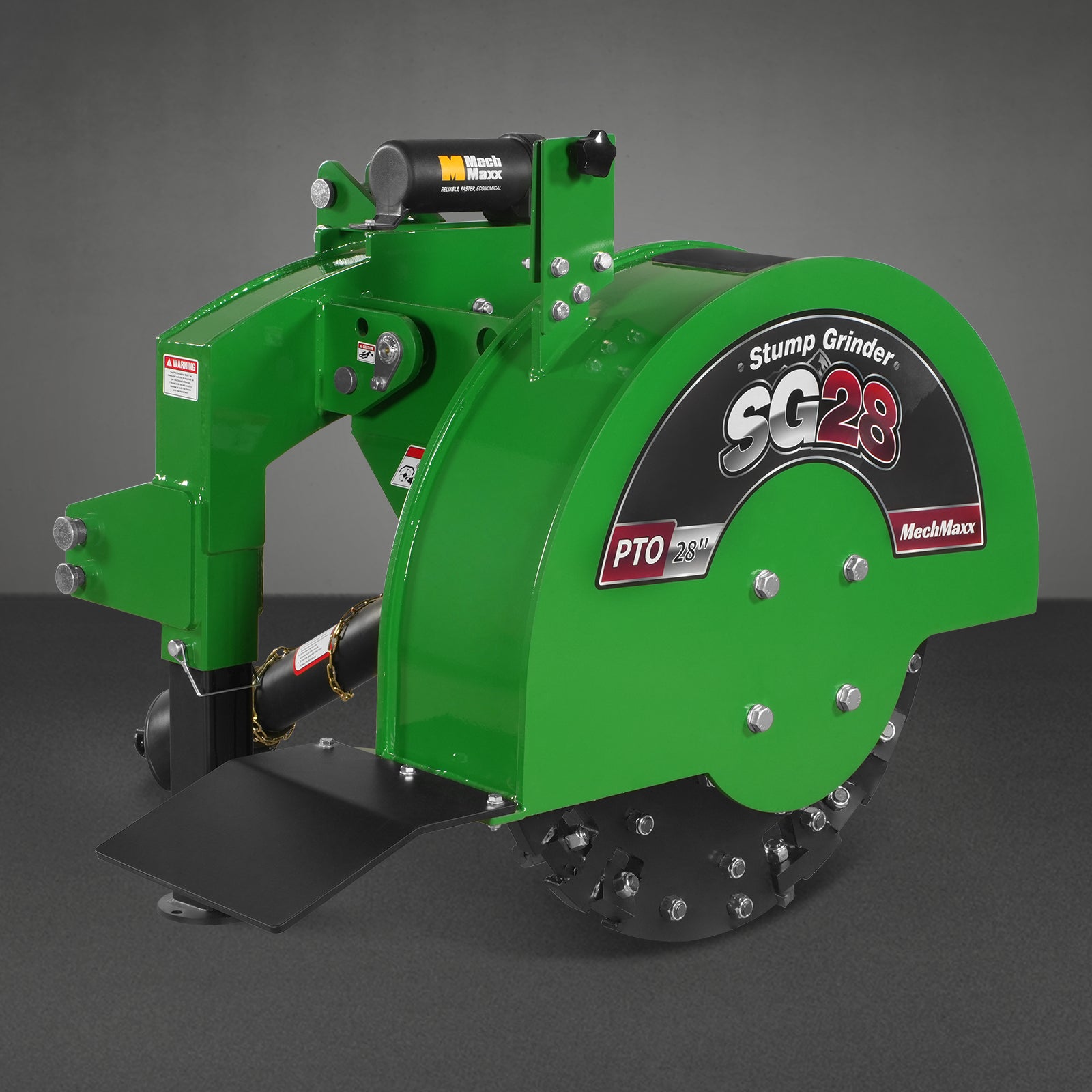 3-Point PTO Stump Grinder with 44 Carbide Teeth (PTO Shaft Included with Slip Clutch), for 35-80HP Tractor, SG28