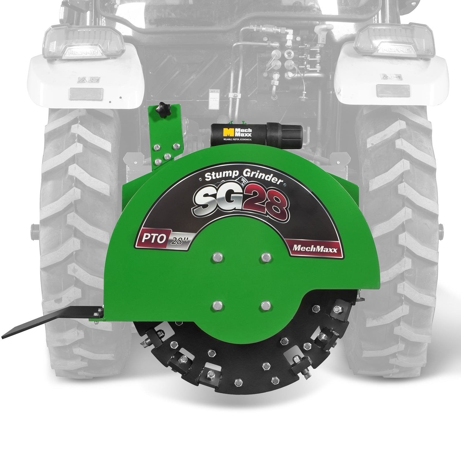 3-Point PTO Stump Grinder with 44 Carbide Teeth (PTO Shaft Included with Slip Clutch), for 35-80HP Tractor, SG28