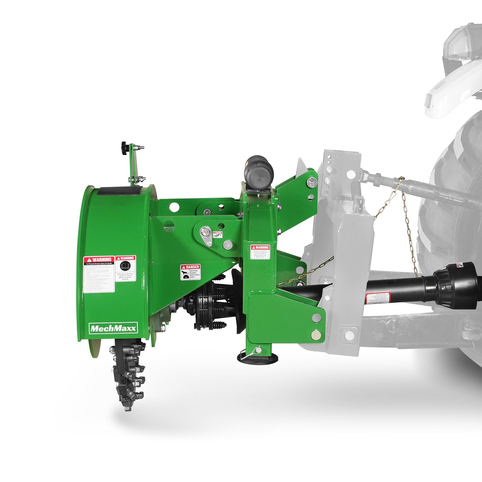 3-Point PTO Stump Grinder with 44 Carbide Teeth (PTO Shaft Included with Slip Clutch), for 35-80HP Tractor, SG28