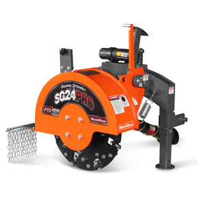 3-Point PTO Stump Grinder with 34 Carbide Teeth (PTO Shaft Included with Slip Clutch), for 15-45HP Tractor, SG24PRO