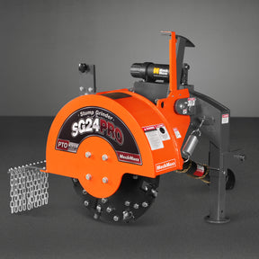 3-Point PTO Stump Grinder with 34 Carbide Teeth (PTO Shaft Included with Slip Clutch), for 15-45HP Tractor, SG24PRO