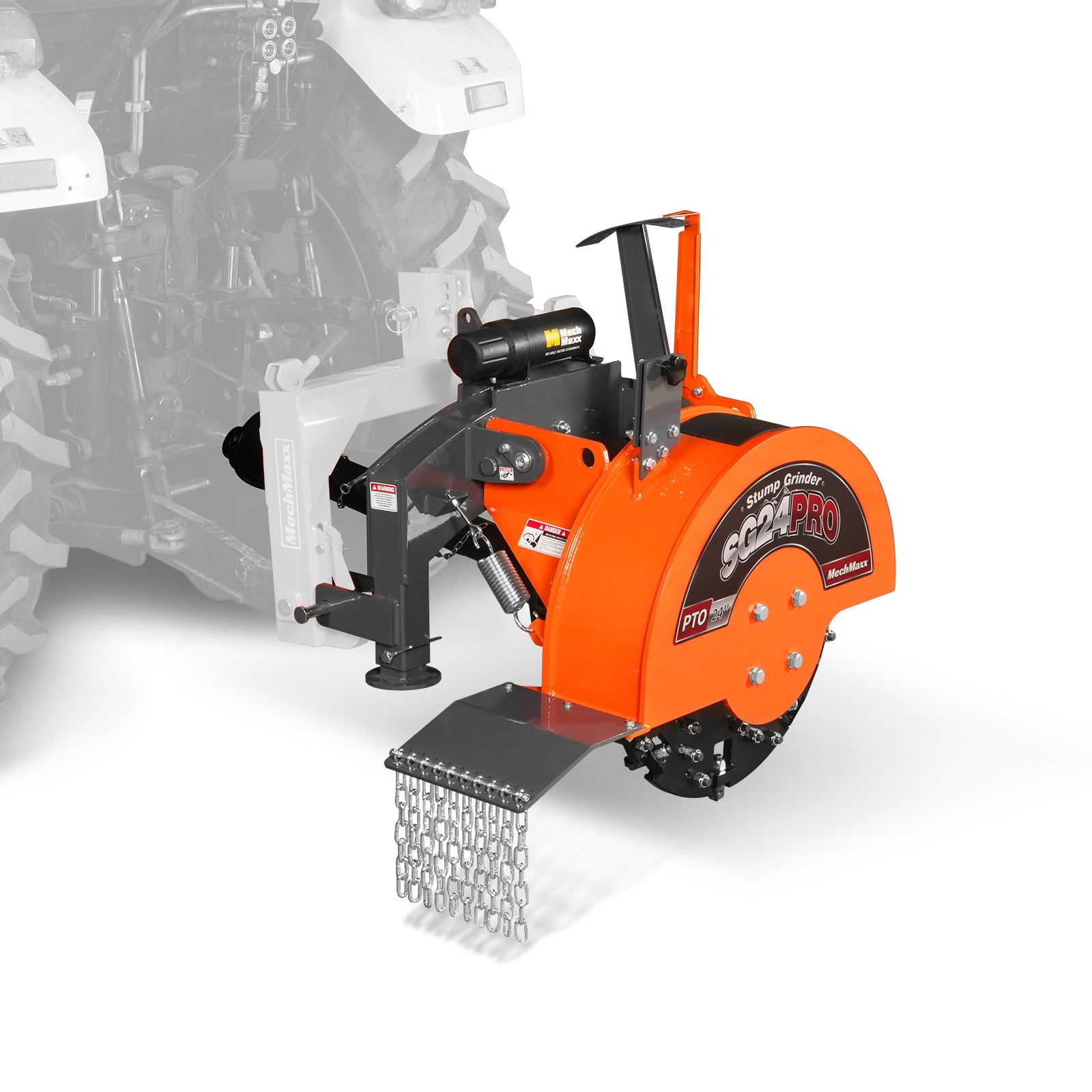 3-Point PTO Stump Grinder with 34 Carbide Teeth (PTO Shaft Included with Slip Clutch), for 15-45HP Tractor, SG24PRO