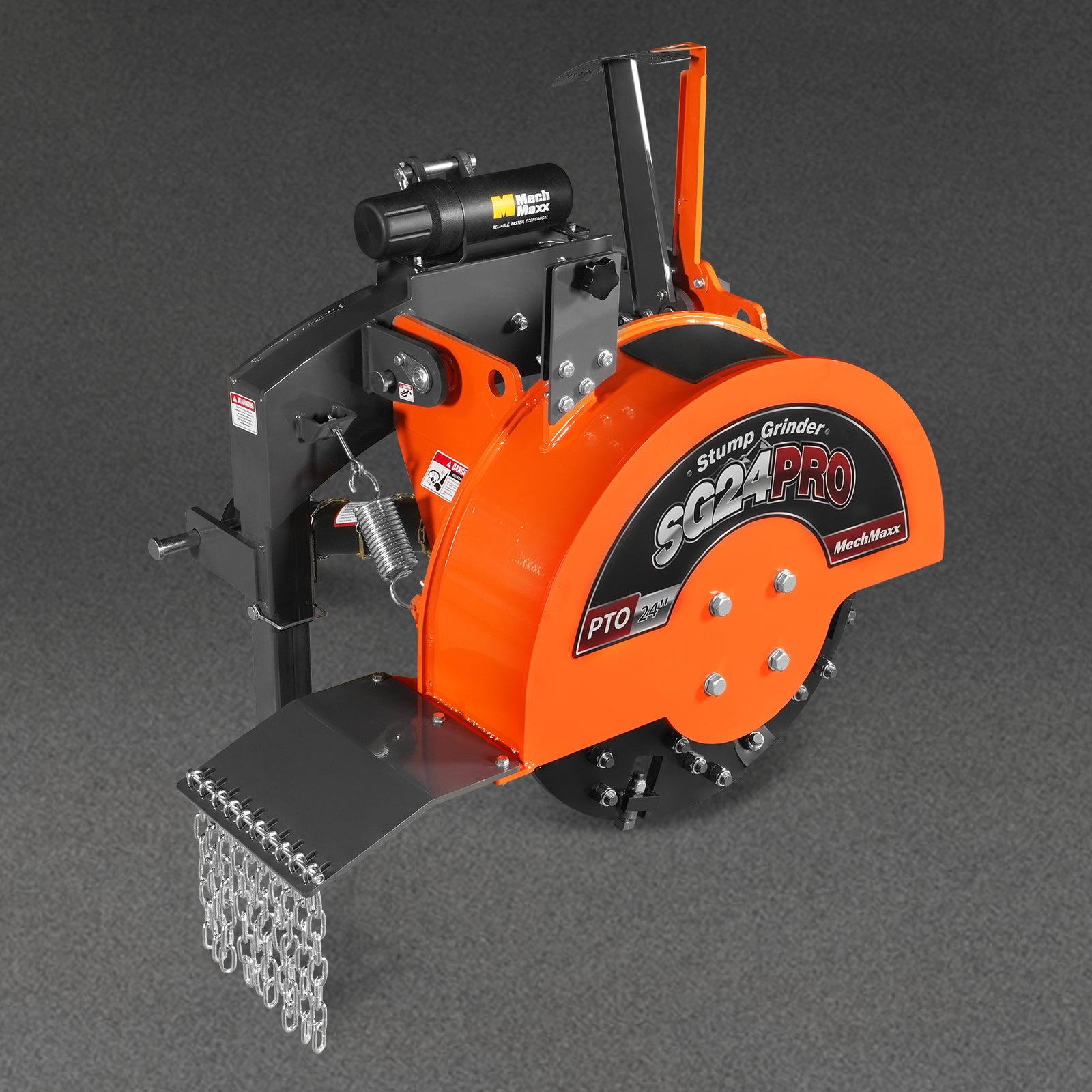 3-Point PTO Stump Grinder with 34 Carbide Teeth (PTO Shaft Included with Slip Clutch), for 15-45HP Tractor, SG24PRO