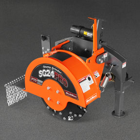 3-Point PTO Stump Grinder with 34 Carbide Teeth (PTO Shaft Included with Slip Clutch), for 15-45HP Tractor, SG24PRO