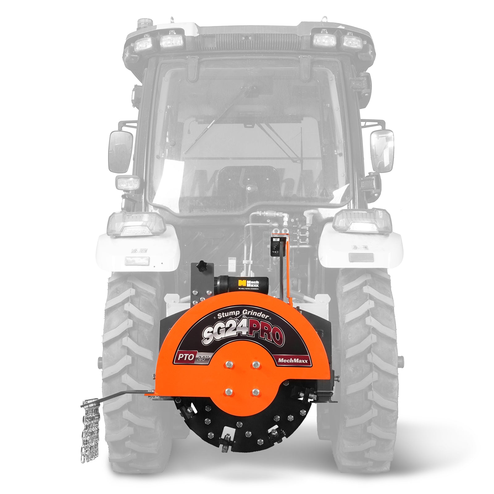 3-Point PTO Stump Grinder with 34 Carbide Teeth (PTO Shaft Included with Slip Clutch), for 15-45HP Tractor, SG24PRO