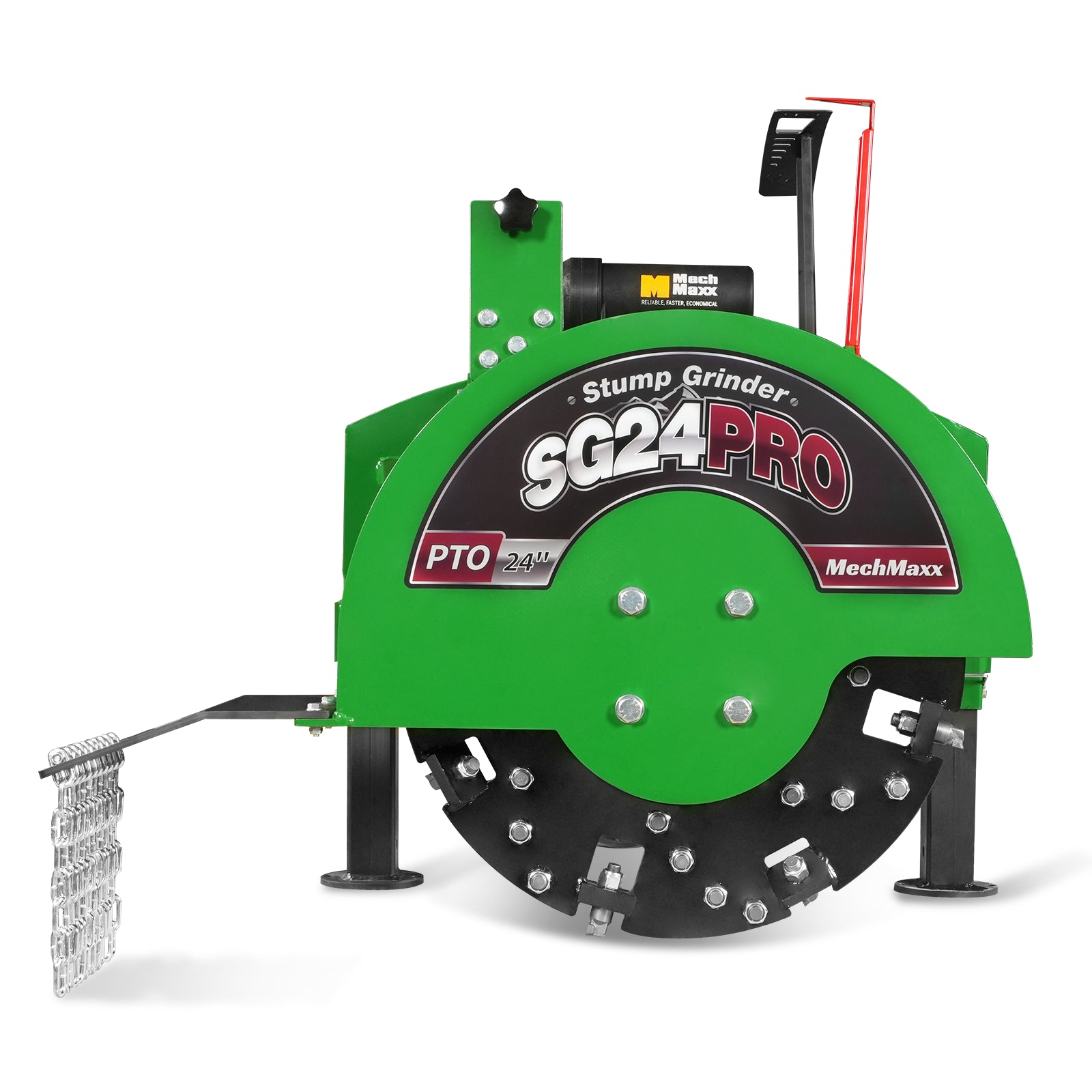 3-Point PTO Stump Grinder with 34 Carbide Teeth (PTO Shaft Included with Slip Clutch), for 15-45HP Tractor, SG24PRO