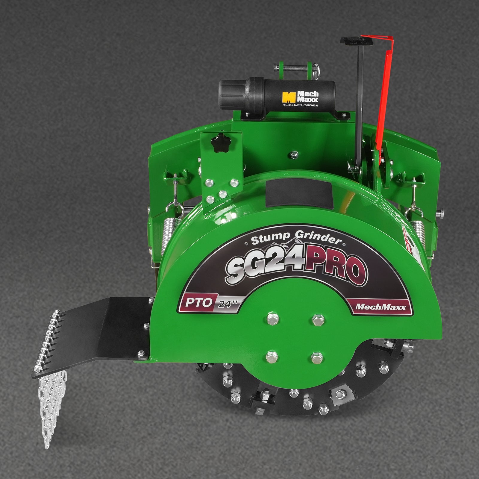 3-Point PTO Stump Grinder with 34 Carbide Teeth (PTO Shaft Included with Slip Clutch), for 15-45HP Tractor, SG24PRO