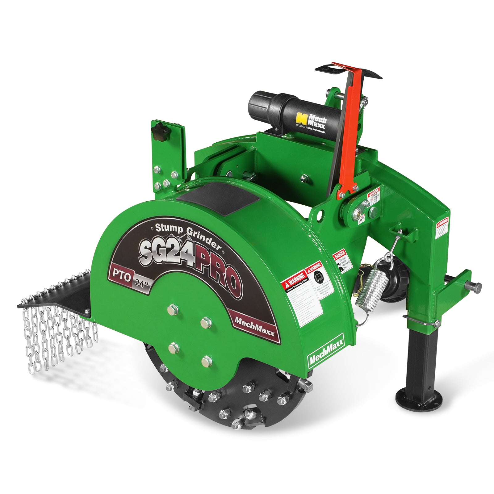 3-Point PTO Stump Grinder with 34 Carbide Teeth (PTO Shaft Included with Slip Clutch), for 15-45HP Tractor, SG24PRO