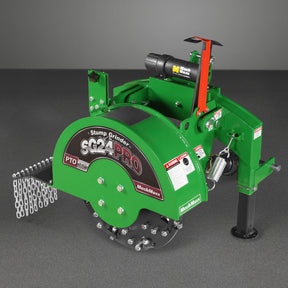 3-Point PTO Stump Grinder with 34 Carbide Teeth (PTO Shaft Included with Slip Clutch), for 15-45HP Tractor, SG24PRO