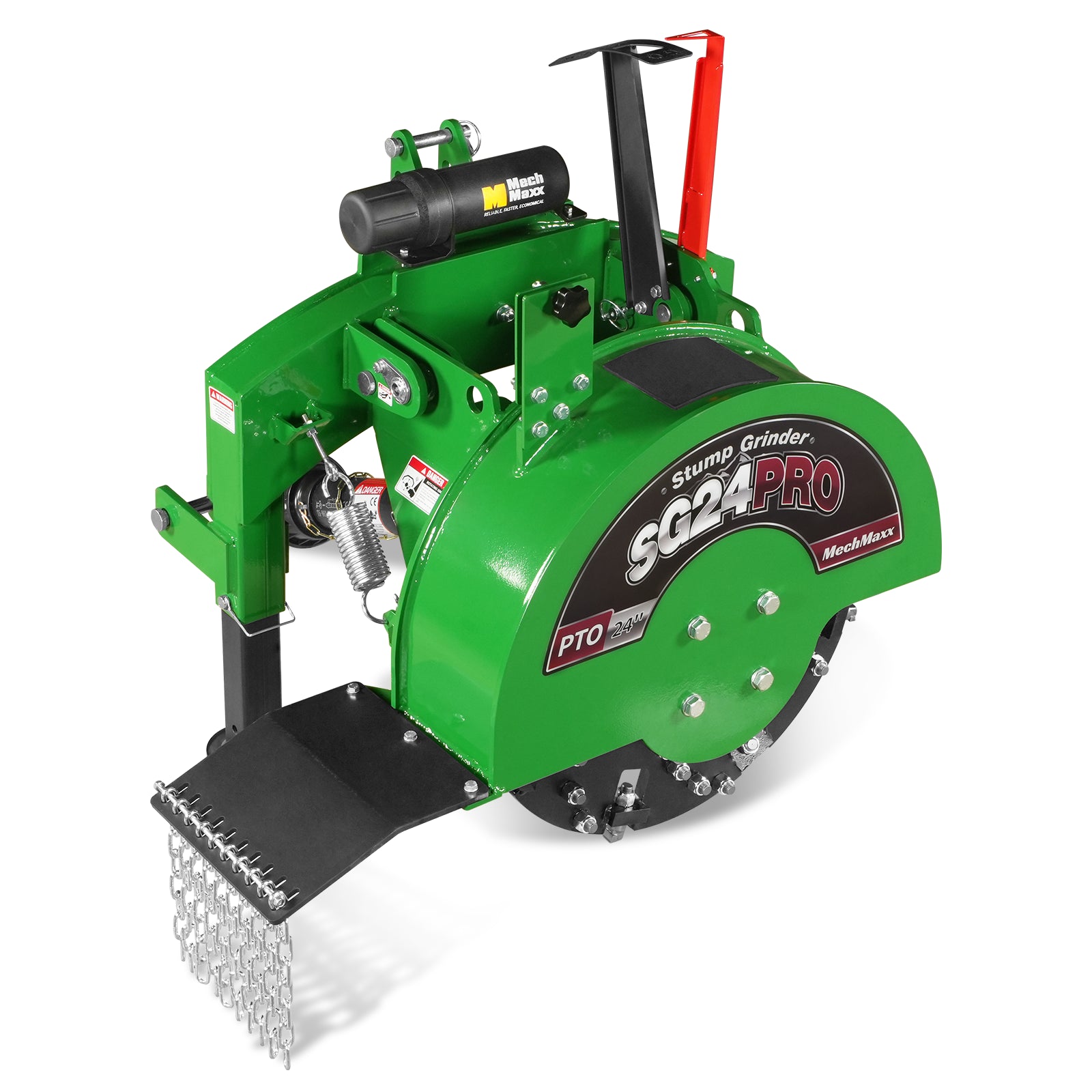 3-Point PTO Stump Grinder with 34 Carbide Teeth (PTO Shaft Included with Slip Clutch), for 15-45HP Tractor, SG24PRO