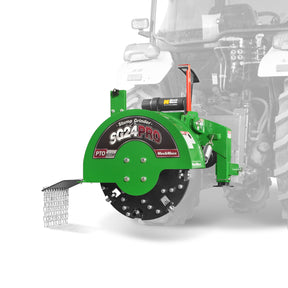 3-Point PTO Stump Grinder with 34 Carbide Teeth (PTO Shaft Included with Slip Clutch), for 15-45HP Tractor, SG24PRO