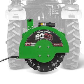 3-Point PTO Stump Grinder with 44 Carbide Teeth (PTO Shaft Included with Slip Clutch),  for 35-80HP Tractor,  SG28
