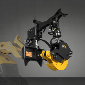 59" Multi-purpose Hydraulic Rotating Log Grapple For Mini Skid Steer, 1500lbs Lift Capacity, 360° Rotational Ability
