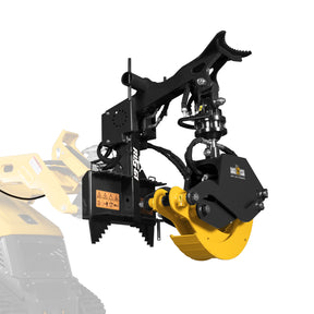 59" Multi-purpose Hydraulic Rotating Log Grapple For Mini Skid Steer, 1500lbs Lift Capacity, 360° Rotational Ability