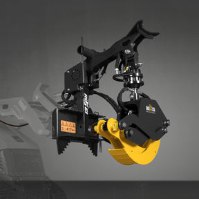 59" Multi-purpose Hydraulic Rotating Log Grapple For Mini Skid Steer, 1500lbs Lift Capacity, 360° Rotational Ability