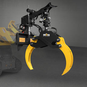 59" Multi-purpose Hydraulic Rotating Log Grapple For Mini Skid Steer, 1500lbs Lift Capacity, 360° Rotational Ability