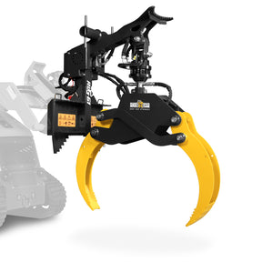 59" Multi-purpose Hydraulic Rotating Log Grapple For Mini Skid Steer, 1500lbs Lift Capacity, 360° Rotational Ability
