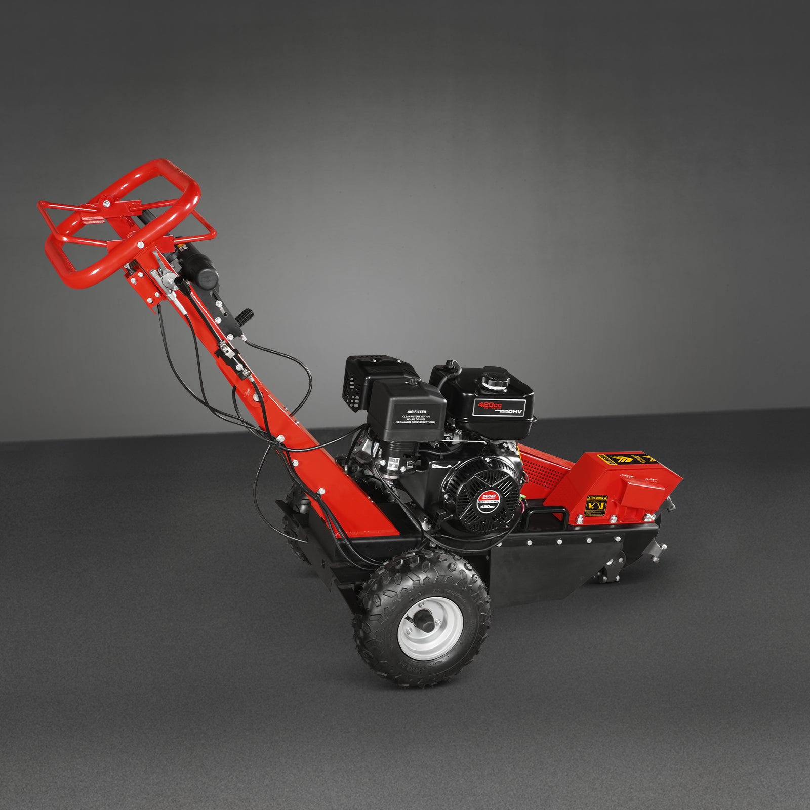 15 inch 15HP 420cc DUCAR E-Start Stump Grinder with Tow Bar, SG380