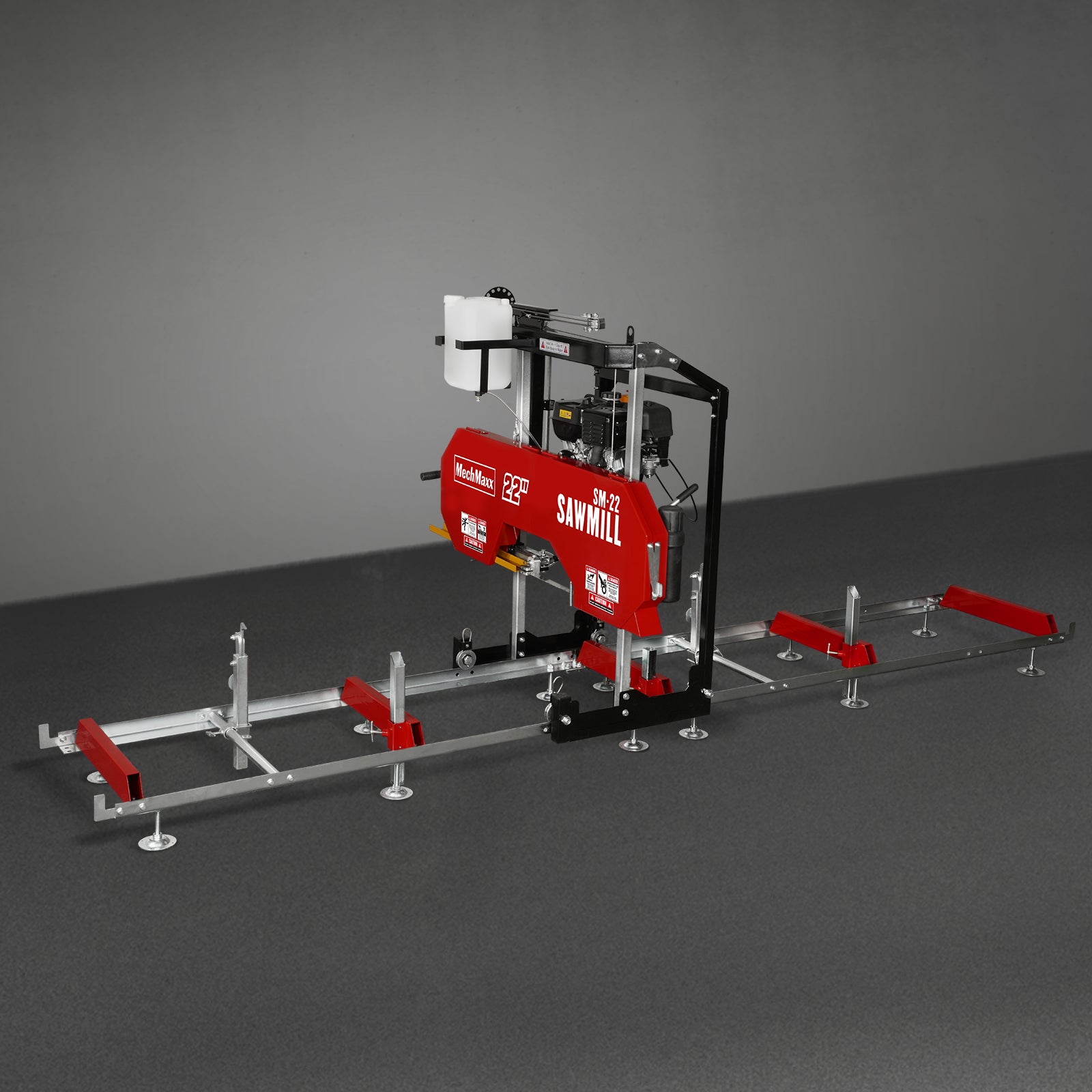 22" Portable Sawmill, 224cc  7HP Gasoline Engine, 20" Board Width, 13' Track Length , SM22