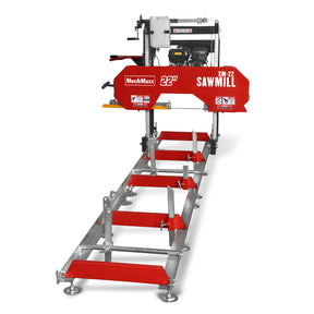 22" Portable Sawmill, 224cc  7HP Gasoline Engine, 20" Board Width, 13' Track Length , SM22