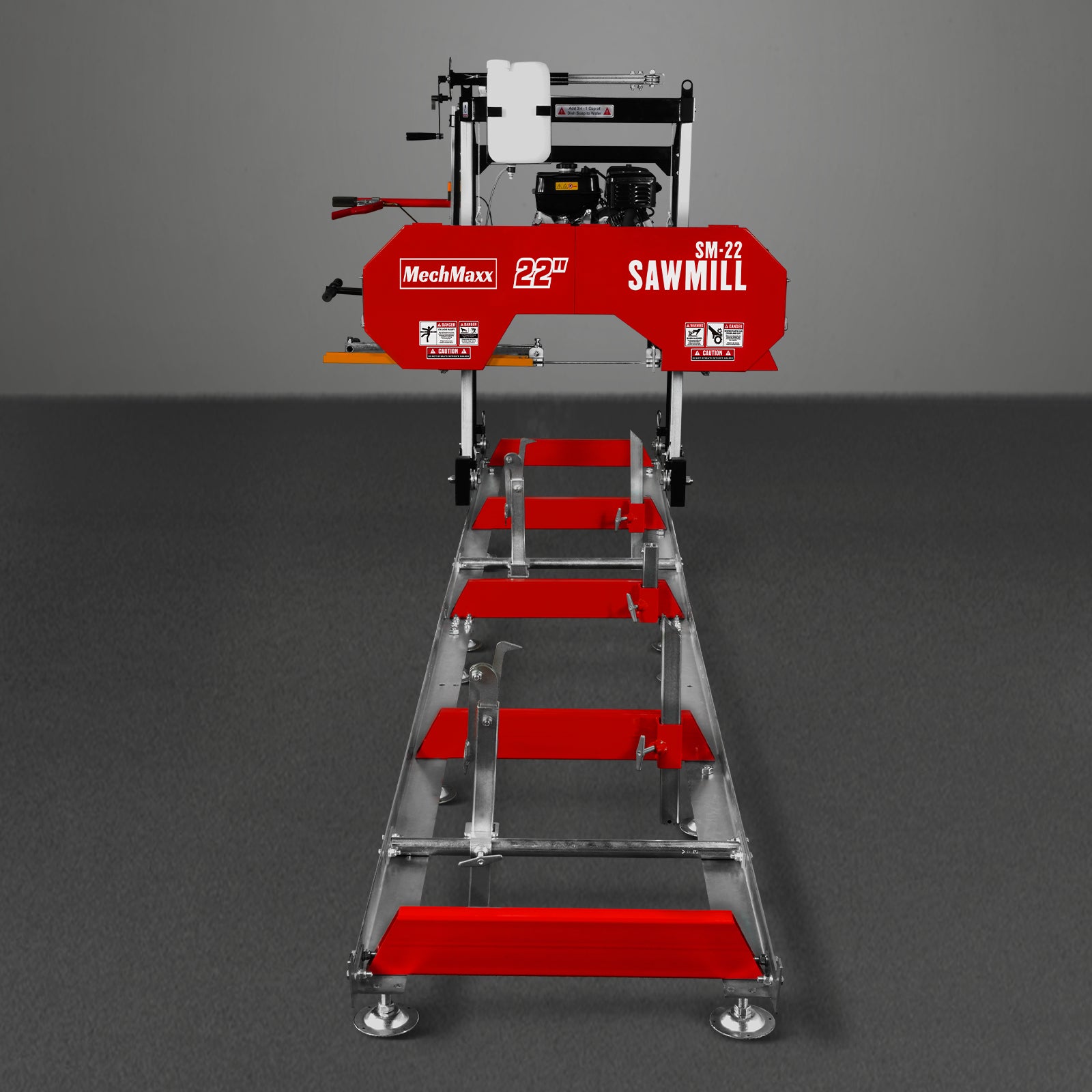 22" Portable Sawmill, 224cc  7HP Gasoline Engine, 20" Board Width, 13' Track Length , SM22