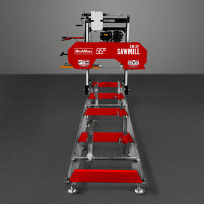 22" Portable Sawmill, 224cc  7HP Gasoline Engine, 20" Board Width, 13' Track Length , SM22