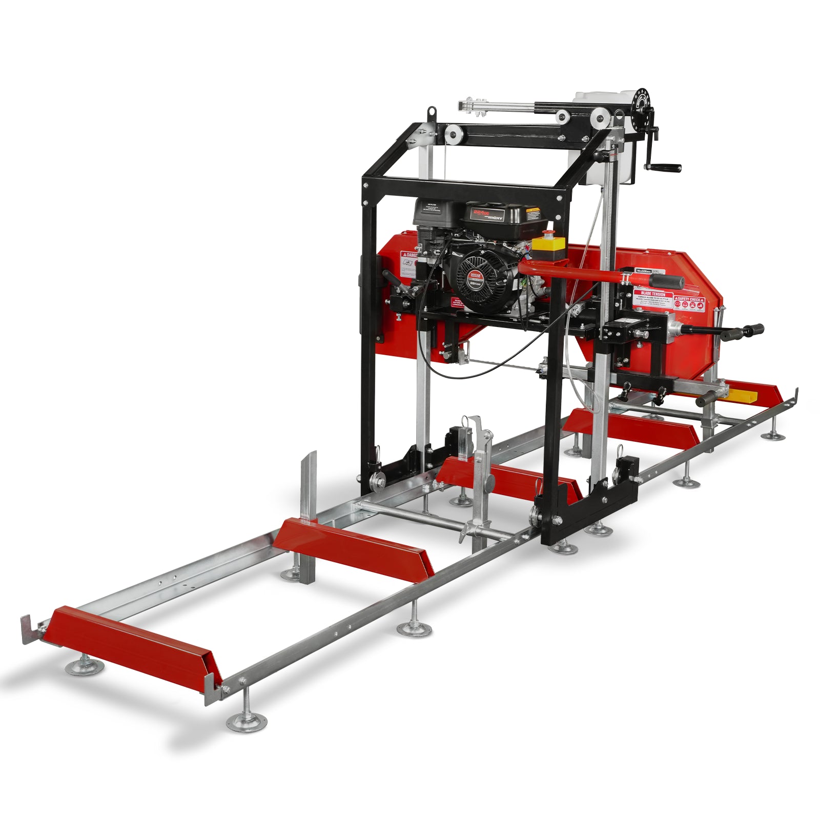22" Portable Sawmill, 224cc  7HP Gasoline Engine, 20" Board Width, 13' Track Length , SM22