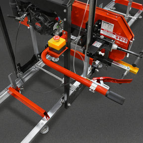 22" Portable Sawmill, 224cc  7HP Gasoline Engine, 20" Board Width, 13' Track Length , SM22