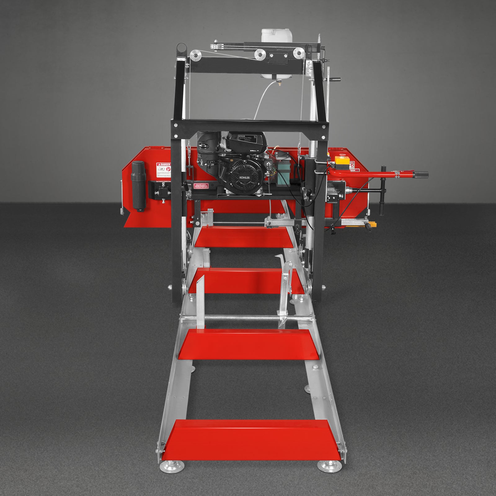 26" Portable Sawmill (5x Blades Included),  KOHLER CH440 429cc E-Start Gasoline Engine,  20" Board Width,  20' Track Length (13' Track Length + 6.4' Track Extension Included) ,  SM-26