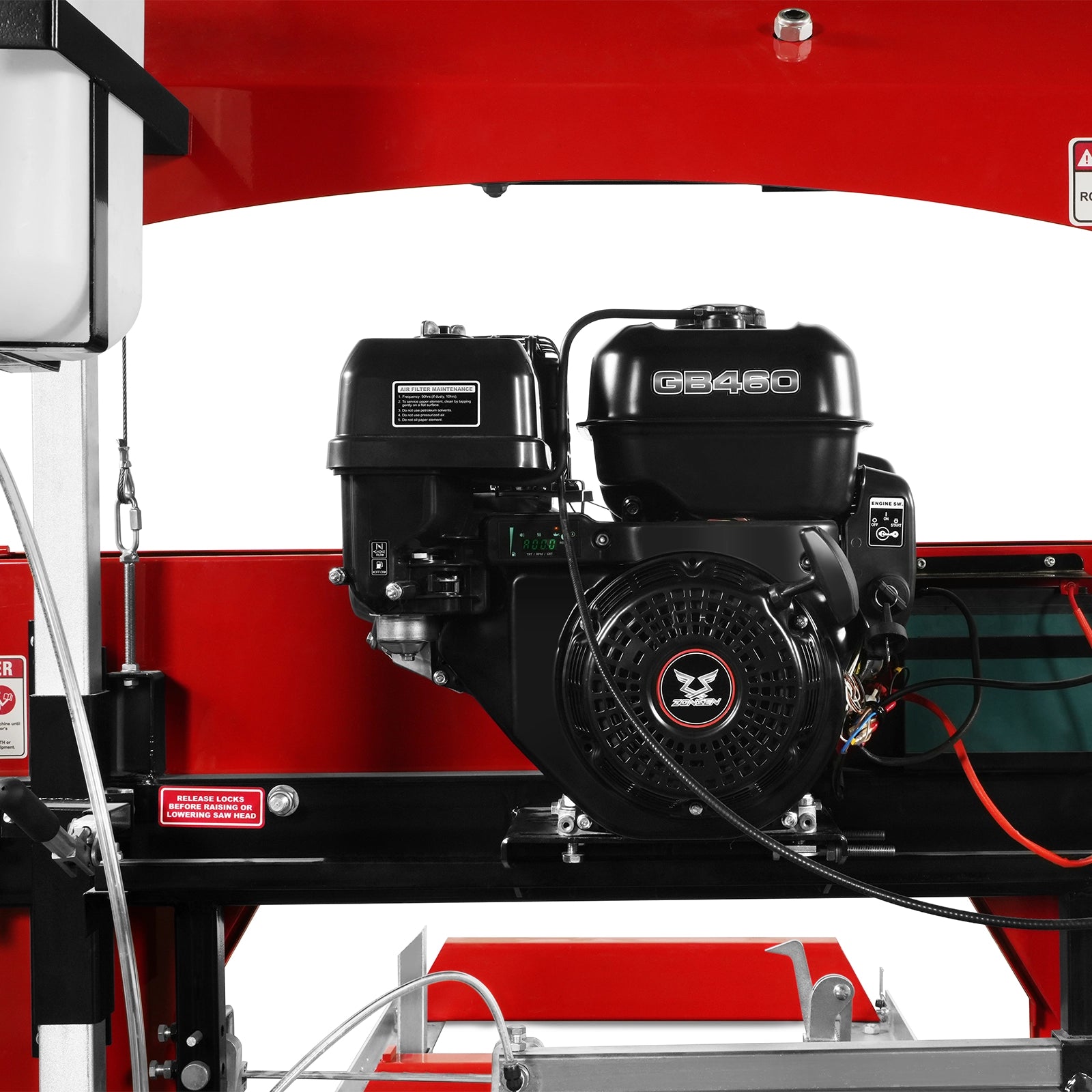 32" Portable Sawmill, 459cc 15HP E-Start Gasoline Engine, 29" Board Width, 13' Track Length , SM-32