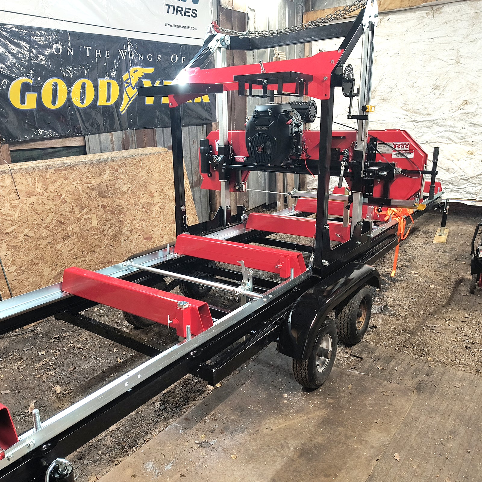 36" MAX Portable Sawmill, 25HP 750cc ZONSEN V-Twin Engine, 36" Board Width, 20' Track Length, (10 x Blades Included), SM36MAX