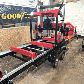 36" MAX Portable Sawmill, 25HP 750cc ZONSEN V-Twin Engine, 36" Board Width, 20' Track Length, (10 x Blades Included), SM36MAX