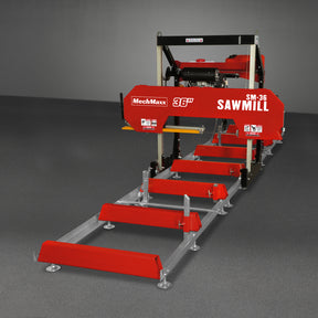 36" Portable Sawmill, 25HP HONDA GX690 V-Twin Engine, 32" Board Width, 20' Track Length, (10 x Blades Included), SM36