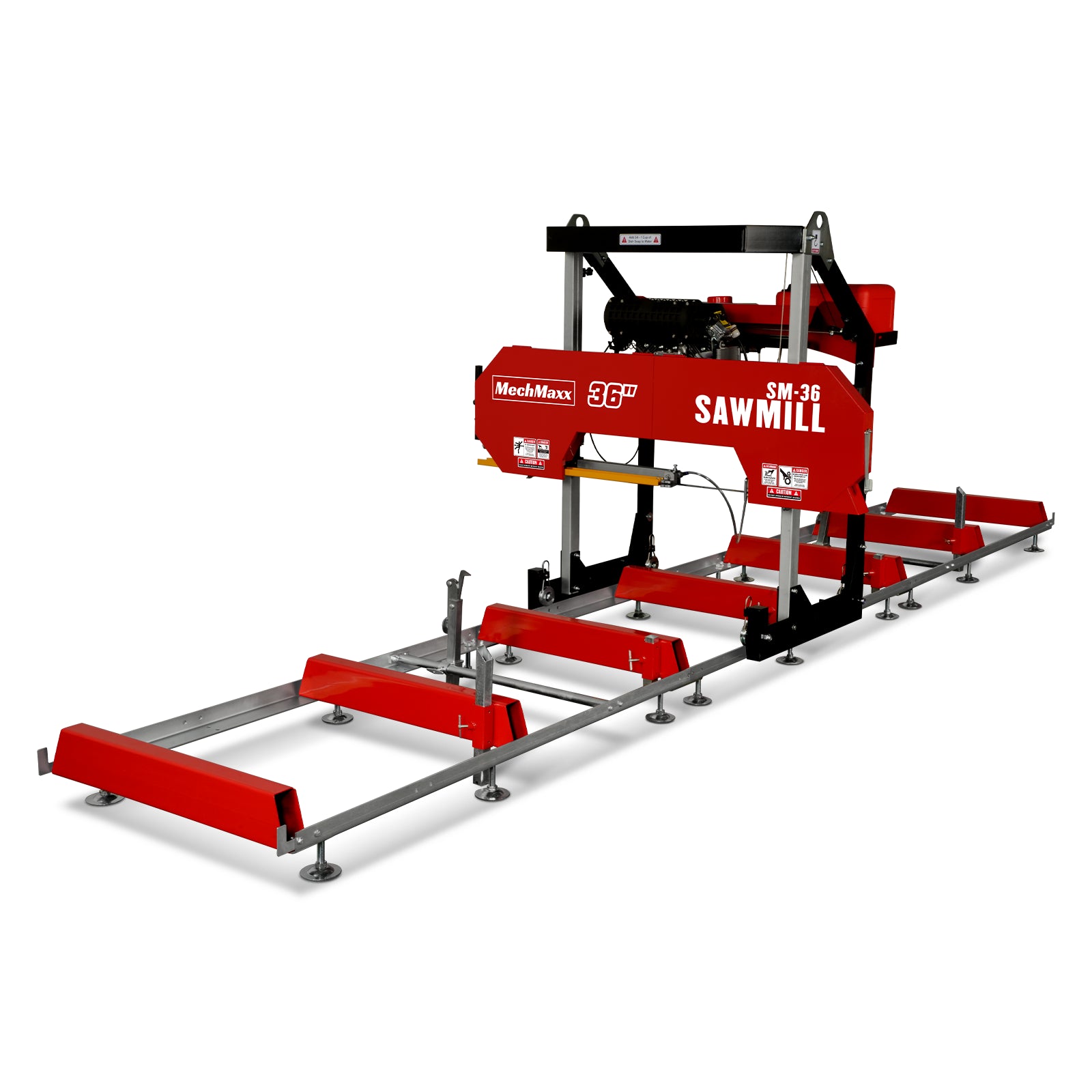 36" Portable Sawmill, 25HP 750cc ZONSEN V-Twin Engine, 32" Board Width, 20' Track Length, (10 x Blades Included), SM36