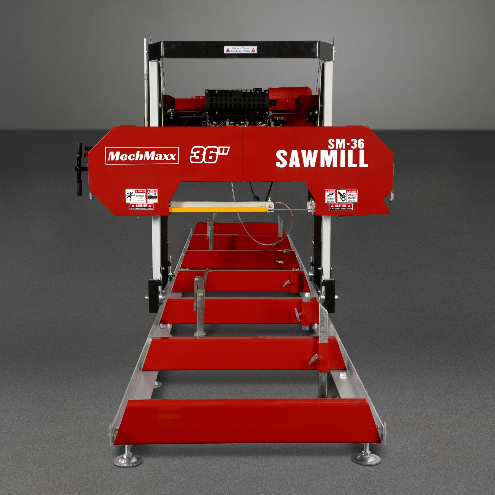 36" Portable Sawmill, 25HP 750cc ZONSHEN V-Twin Engine, 32" Board Width, 20' Track Length, (10 x Blades Included), SM36