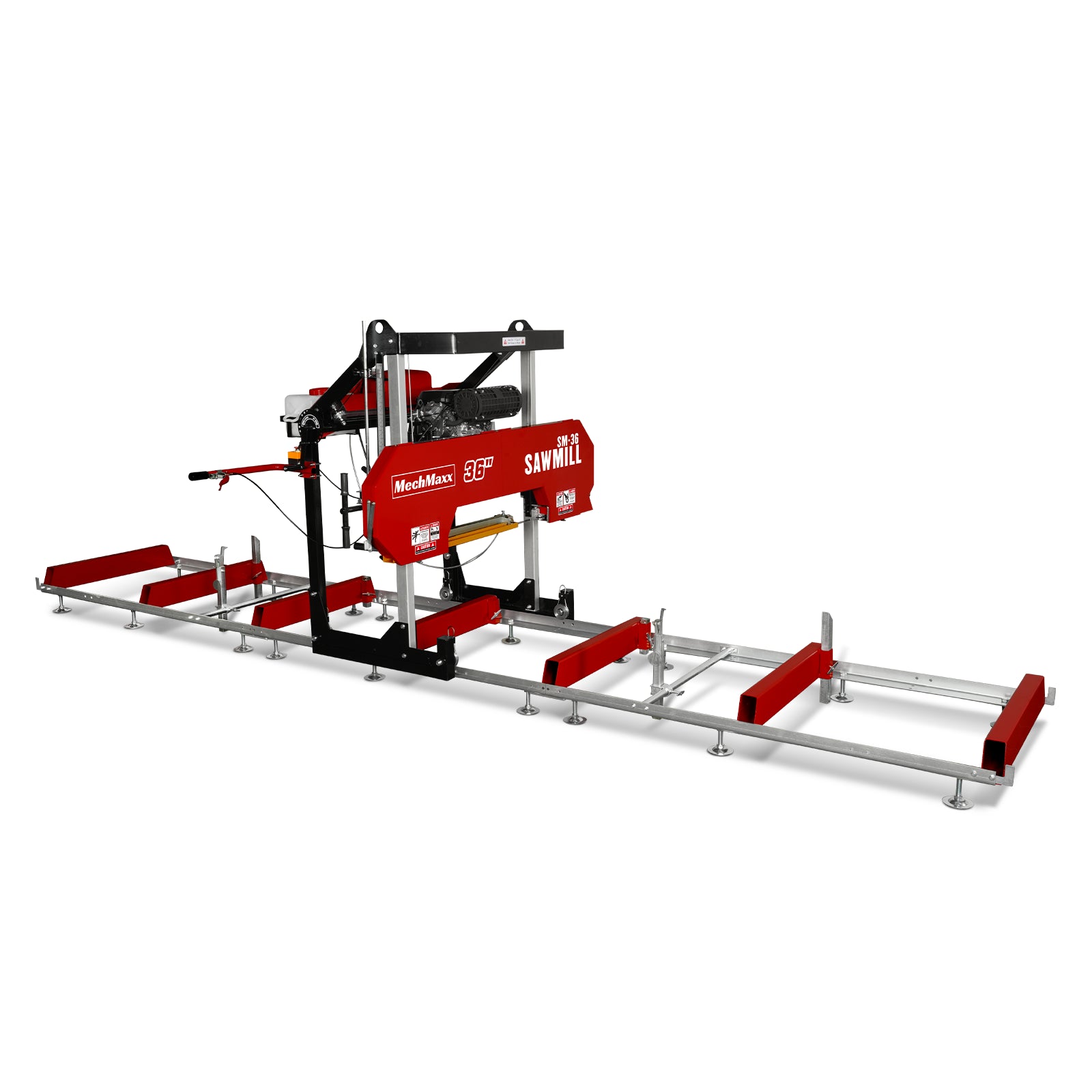 36" Portable Sawmill, 25HP 750cc ZONSEN V-Twin Engine, 32" Board Width, 20' Track Length, (10 x Blades Included), SM36