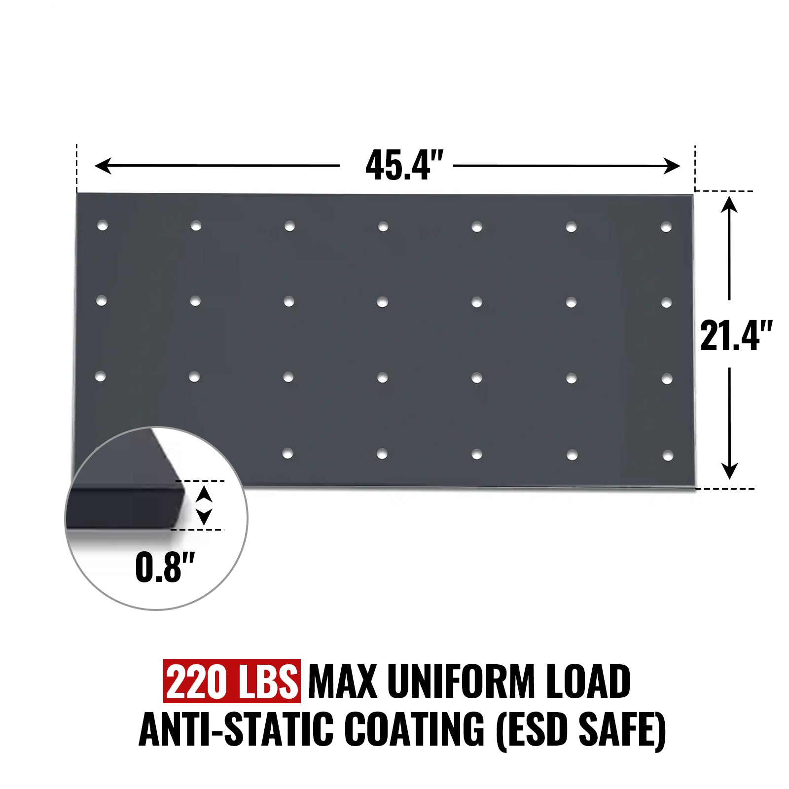 ( 1 Pack / 1 Pcs ) Shelf with 5 Pcs Clips, 1430L Cabinet, Black (for SKU:203004, 203008, 203009)