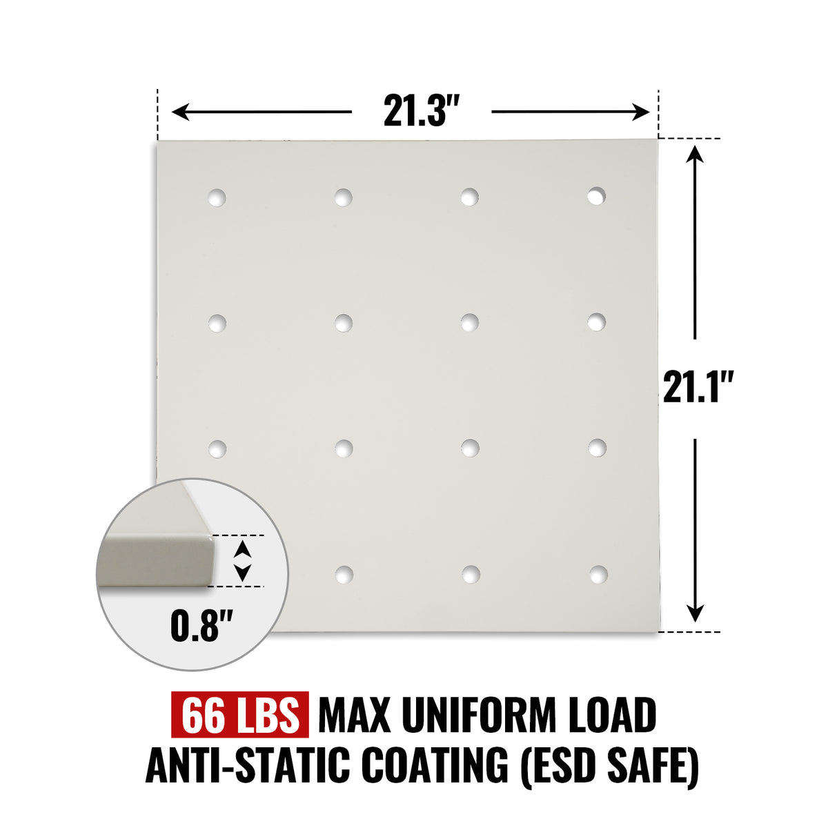 ( 1 Pack / 1 Pcs ) Shelf with 5 Pcs Clips, 210L Cabinet, White (for SKU:203012W, 203013W)
