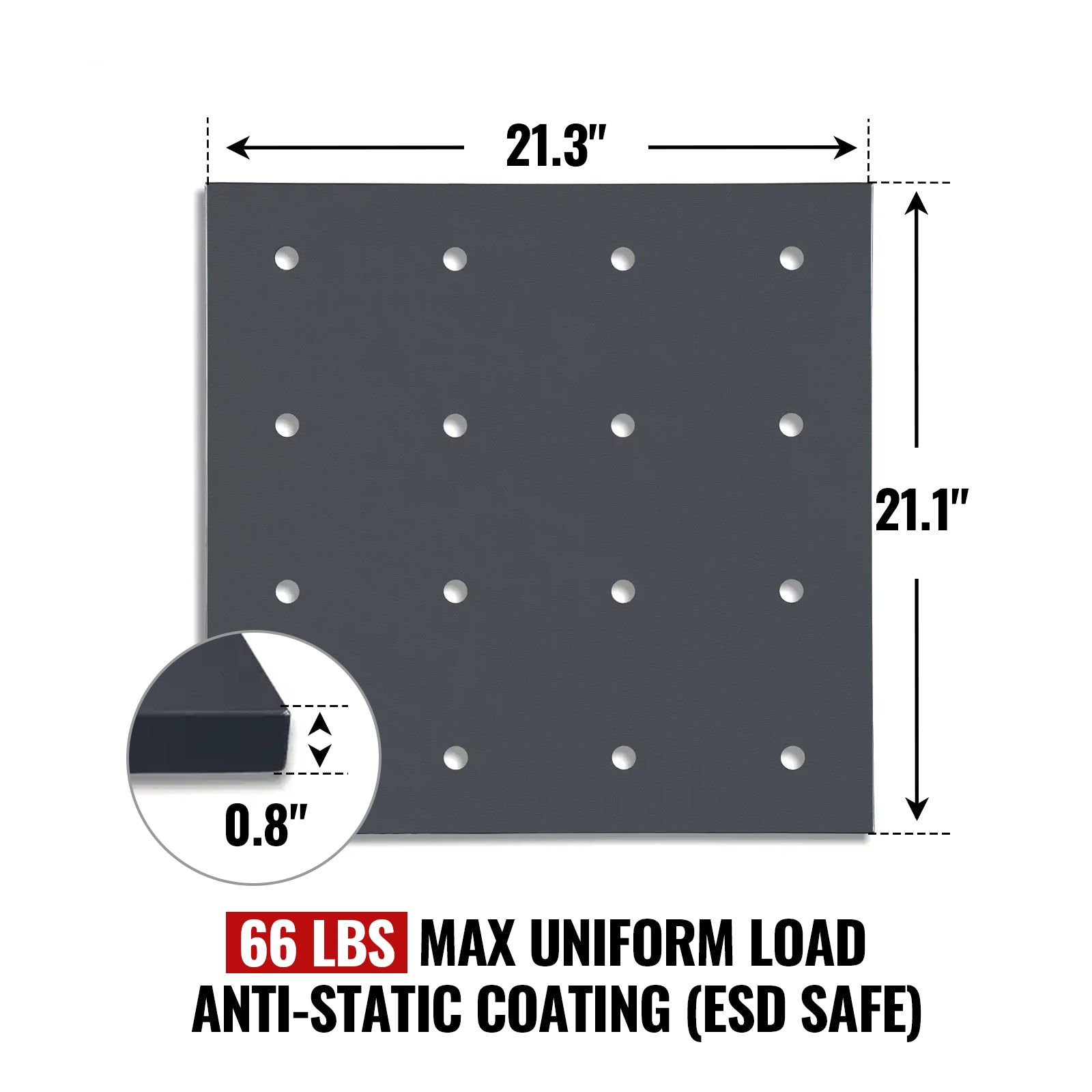 ( 1 Pack / 1 Pcs ) Shelf with 5 Pcs Clips, 210L Cabinet, Black (for SKU:203012, 203013)