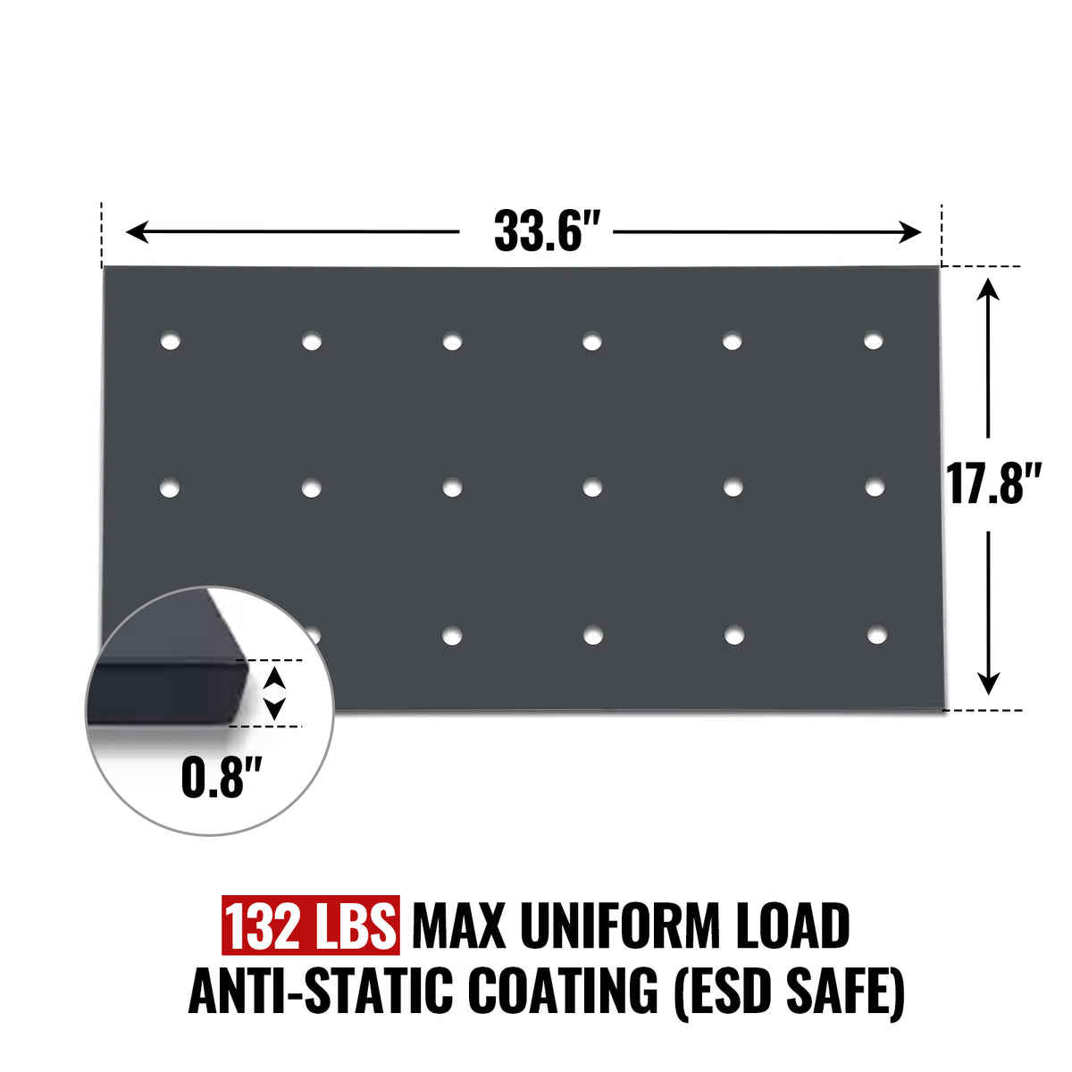 ( 1 Pack / 1 Pcs ) Shelf with 5 Pcs Clips, 880L Cabinet, Black (for SKU:203003, 203007)