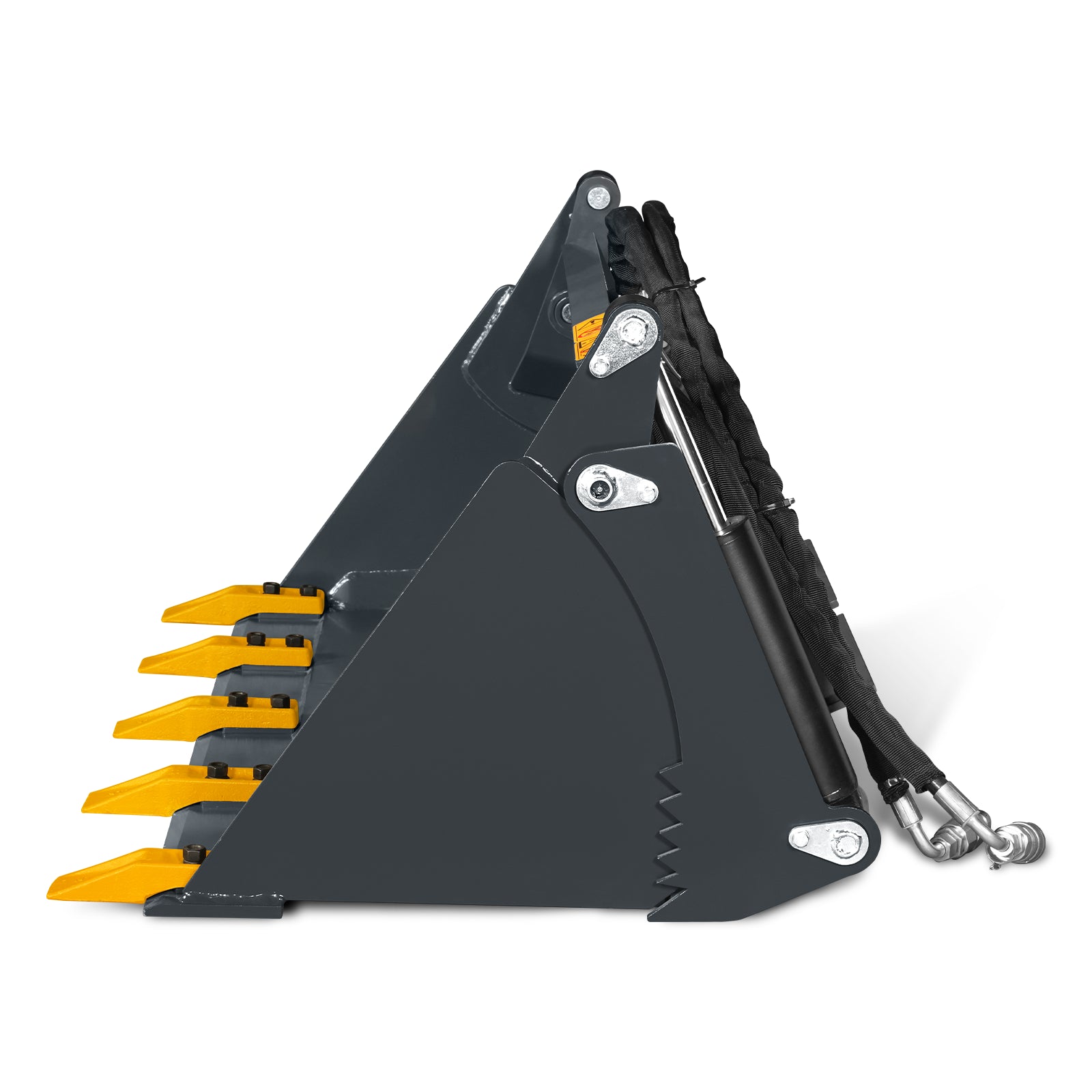 Universal Mini Jet Reverse Bucket 44” 4-In-1 Combo Mini Skid Steer Bucket Attachment With Quick Attach,