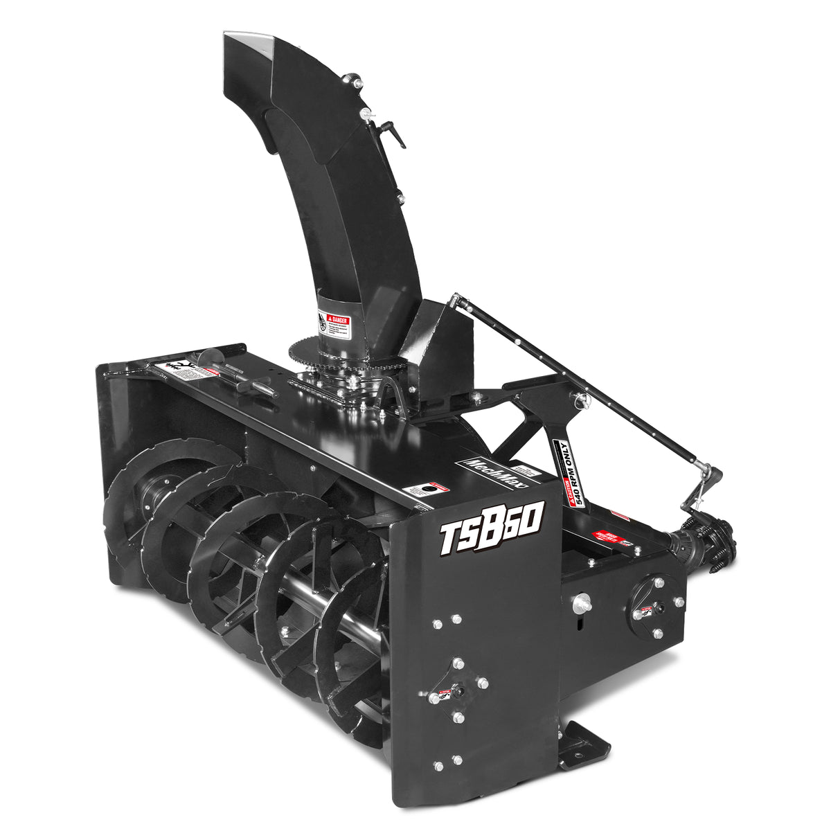 60” 3-Point Hitch Snow Blower PTO Driven for 25-65 HP Tractors, TSB60