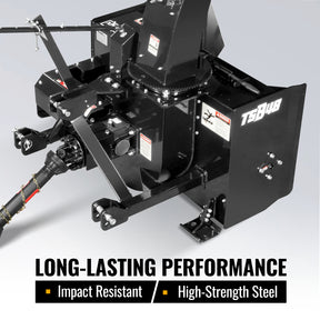 48" 3 Point PTO Snow Blower 24" Impeller Diameter 360° Snow Chute (PTO Shaft Included with Slip Clutch), 20-45 HP, TSB48