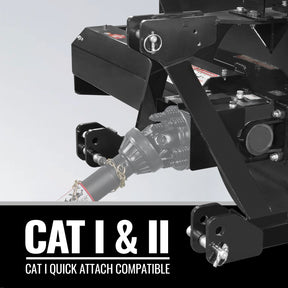 60" 3 Point PTO Snow Blower 24" Impeller Diameter 360° Snow Chute (PTO Shaft Included with Slip Clutch), 25-65 HP, TSB60