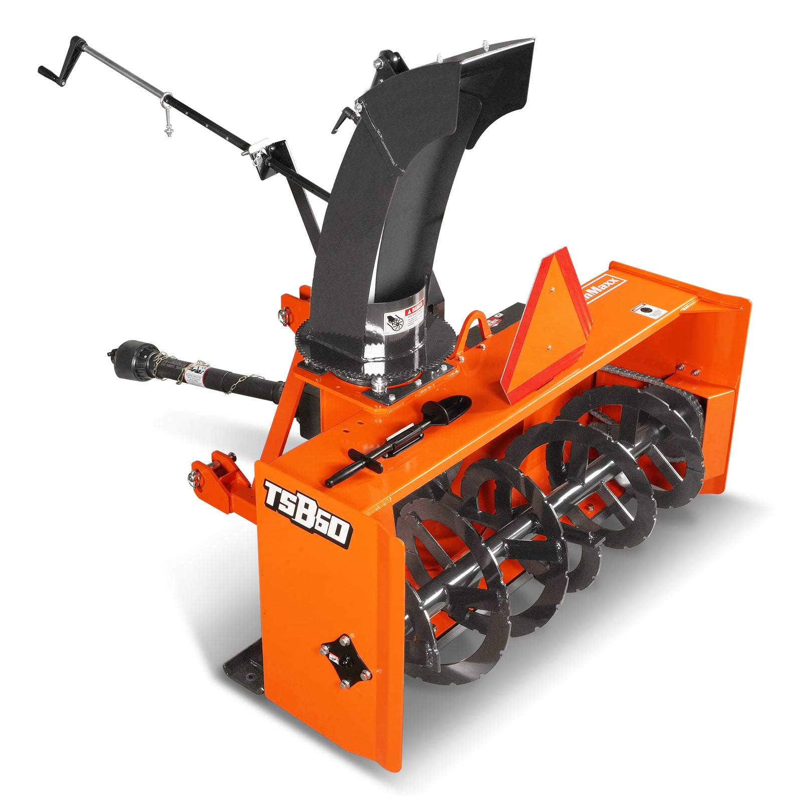 60" 3 Point PTO Snow Blower 24" Impeller Diameter 360° Snow Chute (PTO Shaft Included with Slip Clutch), 25-65 HP, TSB60T