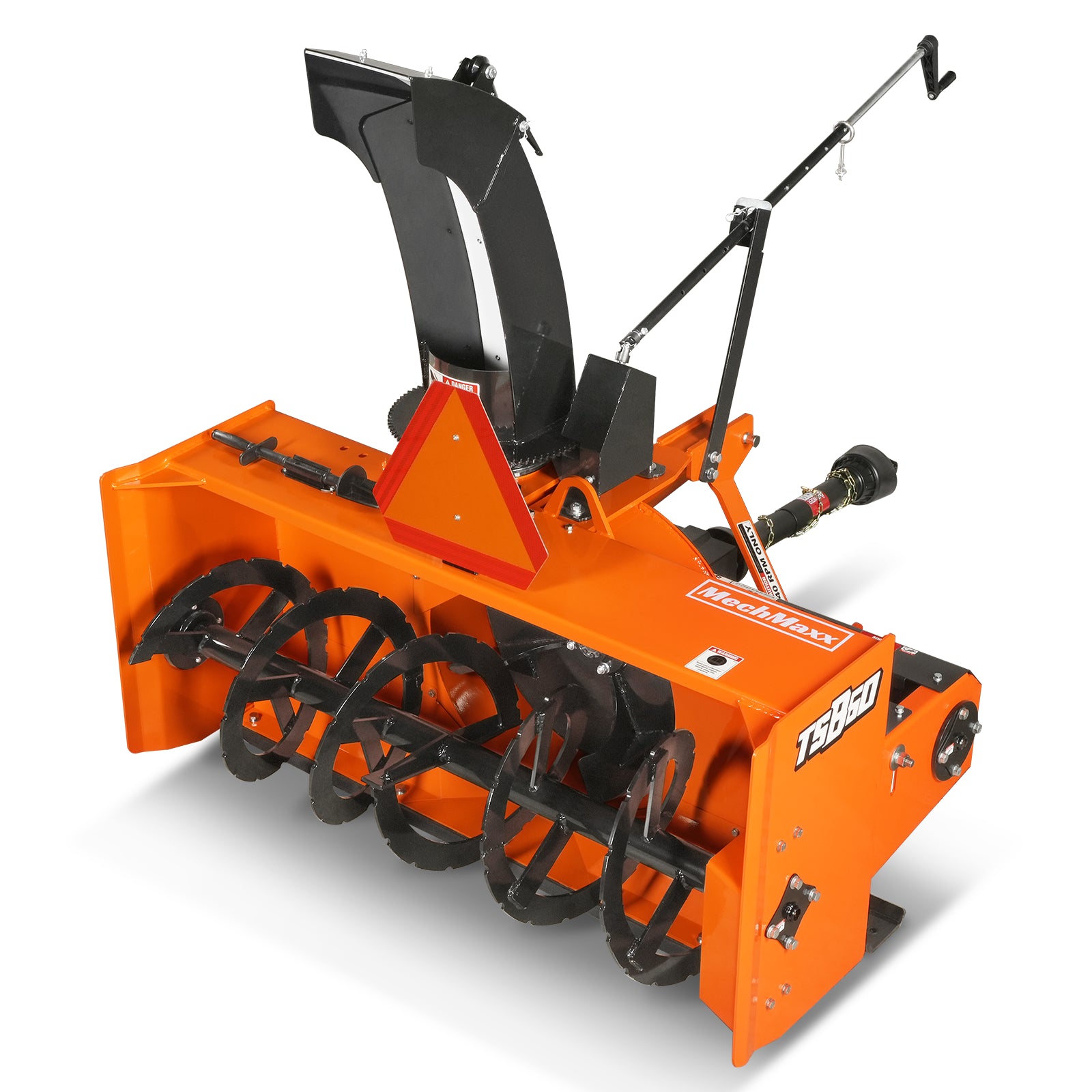 60" 3 Point PTO Snow Blower 24" Impeller Diameter 360° Snow Chute (PTO Shaft Included with Slip Clutch), 25-65 HP, TSB60T