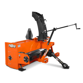 72" 3 Point PTO Snow Blower 24" Impeller Diameter 360° Snow Chute (PTO Shaft Included with Slip Clutch), 30-75 HP, TSB72T