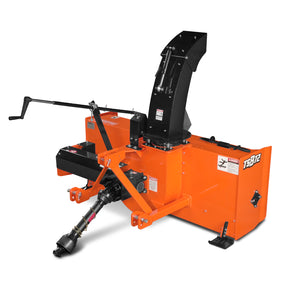 72" 3 Point PTO Snow Blower 24" Impeller Diameter 360° Snow Chute (PTO Shaft Included with Slip Clutch), 30-75 HP, TSB72T